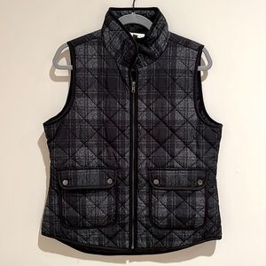 Black and grey plaid vest - Large